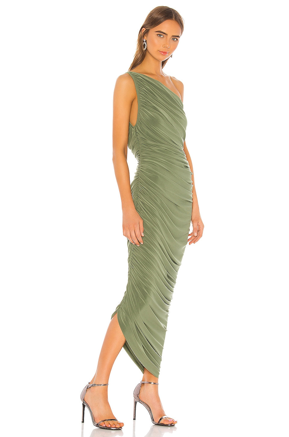 Norma Kamali Diana Gown Dress, Celadon