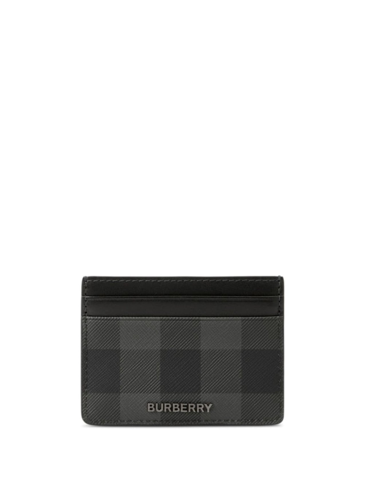 Burberry cardholder in a check, gray