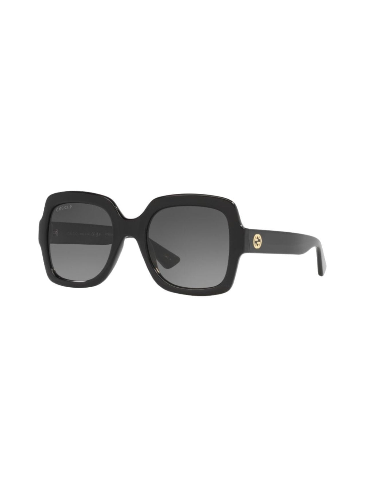 Gucci Eyewear Logo Square Frame Sunglasses Black