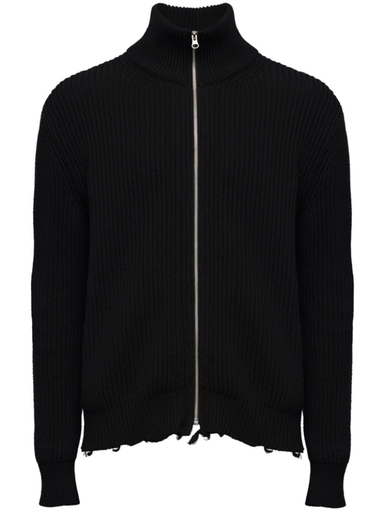 MM6 Maison Margiela Turtleneck Zip Cardigan Black