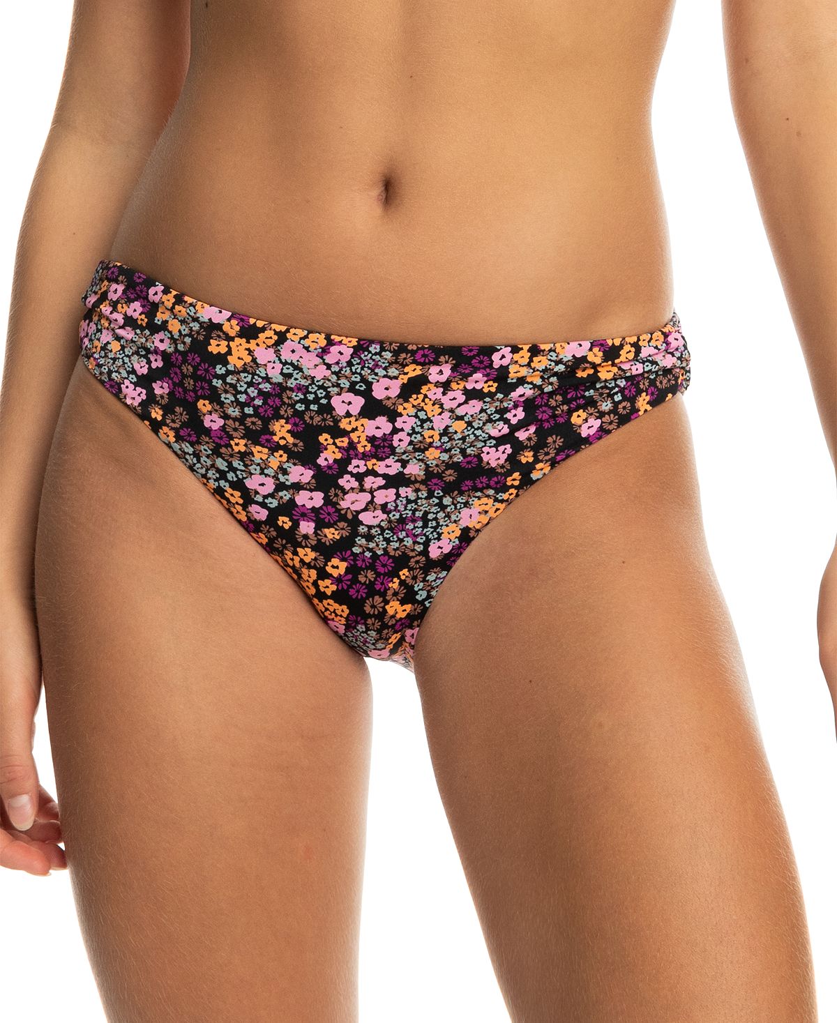 Roxy Hipster Print Teens Classic Full Coverage Beach Bikini Bottoms