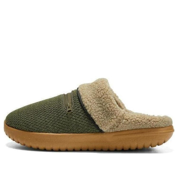 Nike Burrow SE 'Green' slippers, pilgrim/rhinestone/elemental gold/black