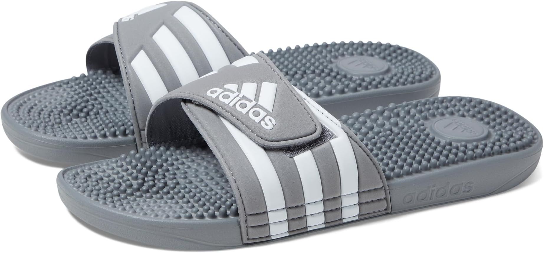 adissage adidas sandals, Grey/White/Grey