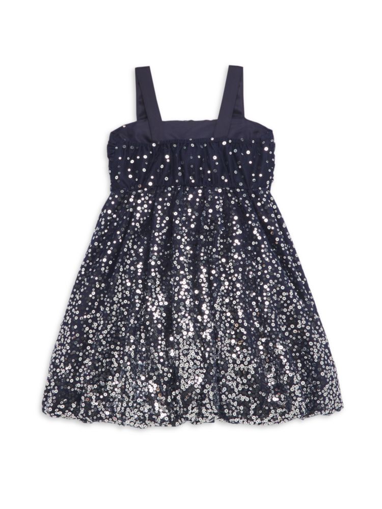 Marchesa Notte Mini Baby Girls Sequin Bubble Dress, Navy