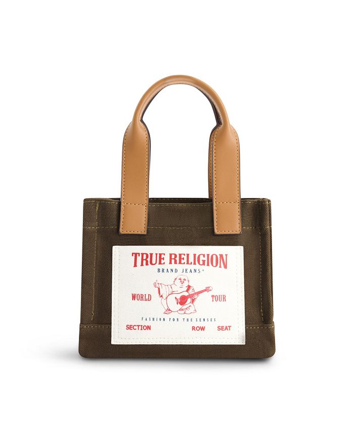 حقيبة يد صغيرة True Religion للنساء، باللون الأخضر