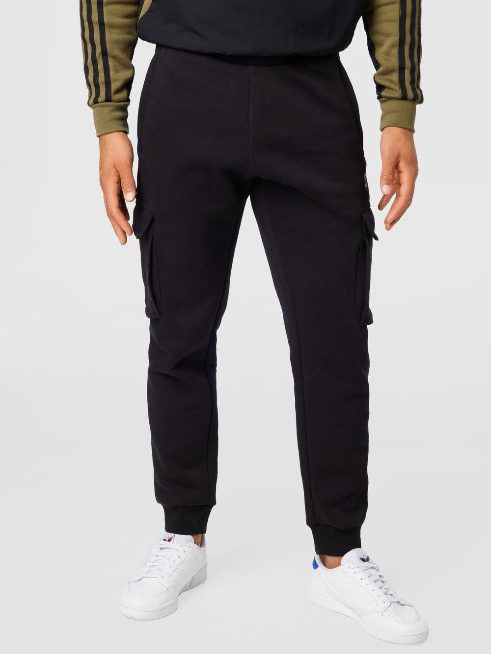 Adidas Adicolor Essentials Trefoil Tapered Cargo Pants, Black