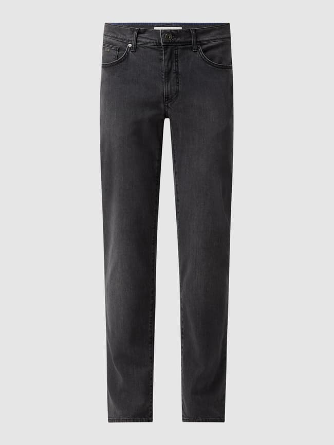 Straight-leg jeans with stretch, model "Cadiz" Brax, dark gray