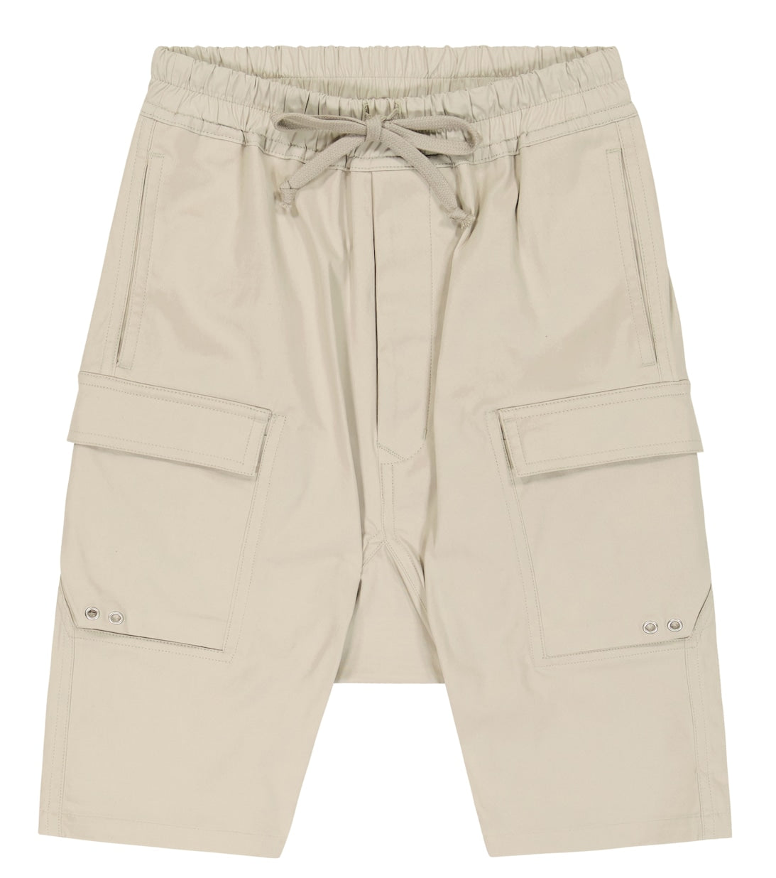 Pods Rick Owens Cotton Cargo Bermuda Shorts, Beige