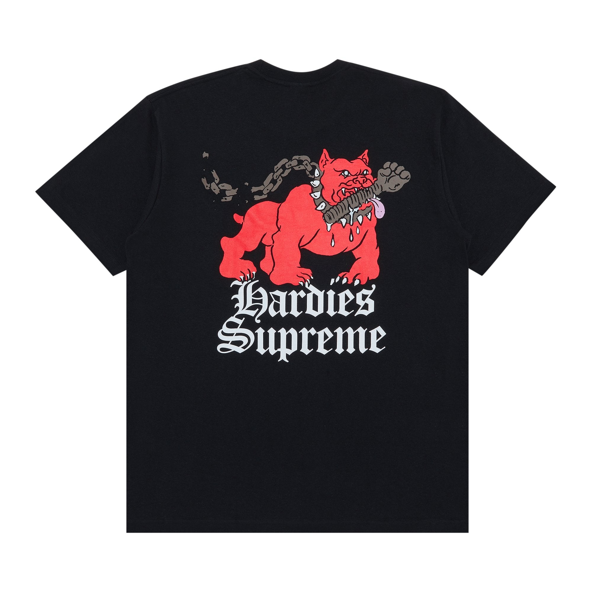 تي شيرت Supreme x Hardies Dog، باللون الأسود