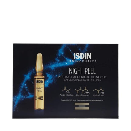 Isdinceutics Night Peel Exfoliating Peel 30 ampoules - supports cell renewal and brightens skin Isdin