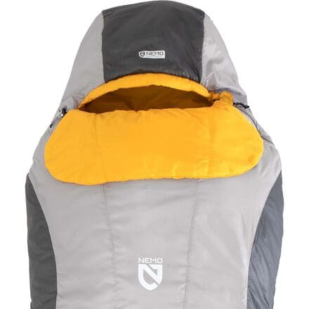 Tempo 35 Sleeping Bag: NEMO Equipment Inc. 35F Synthetic, Paloma Gray/Mango