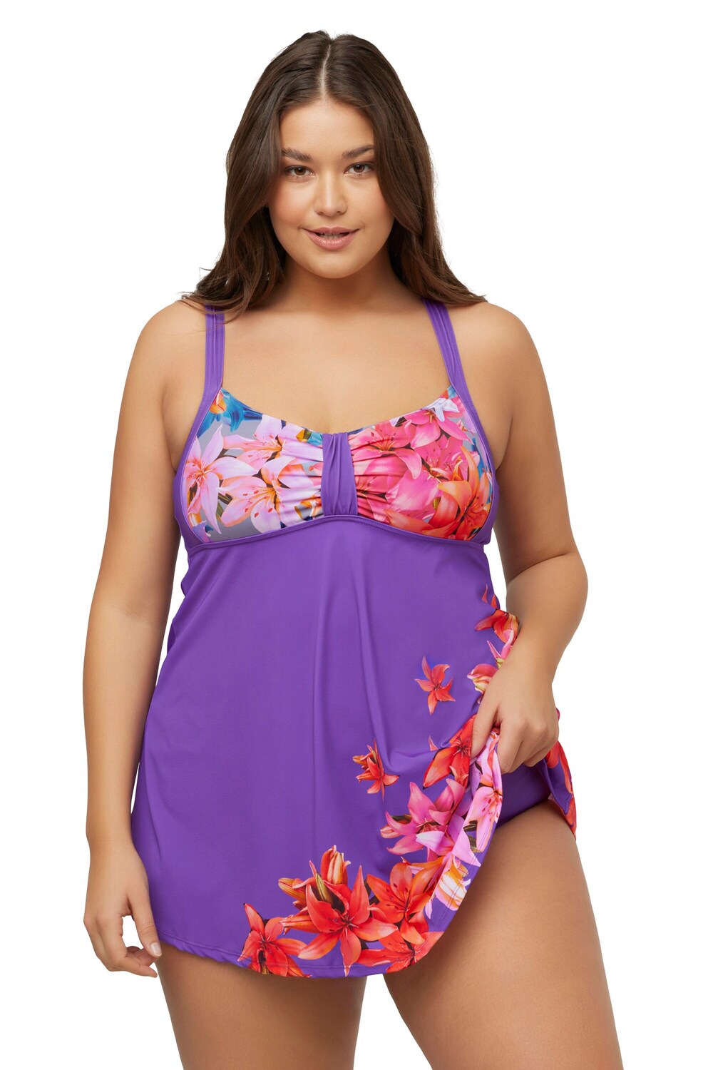 Swimsuit Ulla Popken, purple