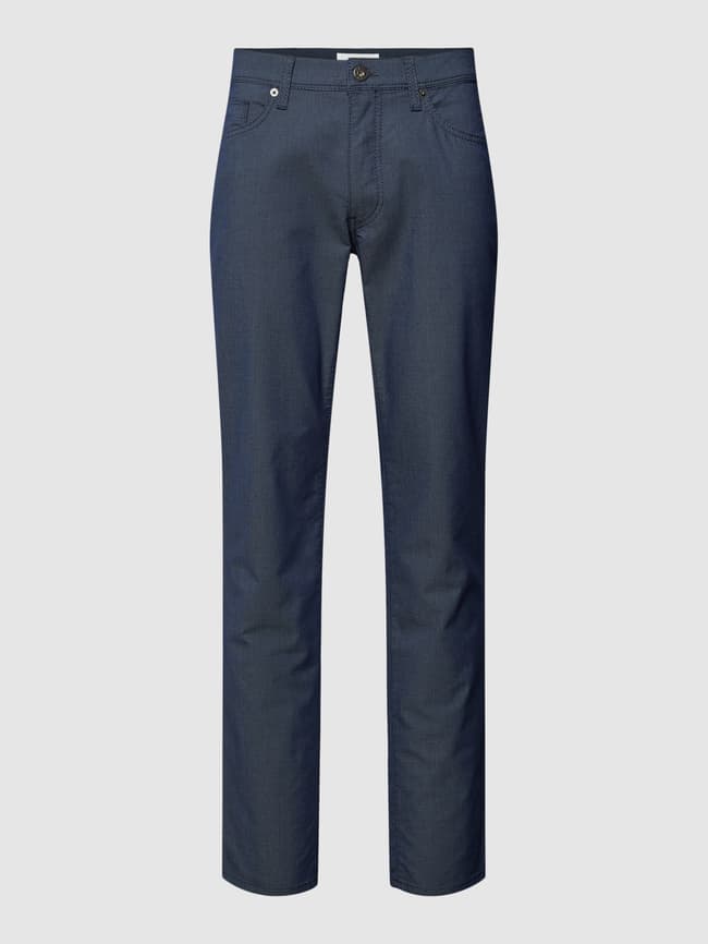 Fabric trousers with 5 pockets, model "Cadiz" Brax, blue