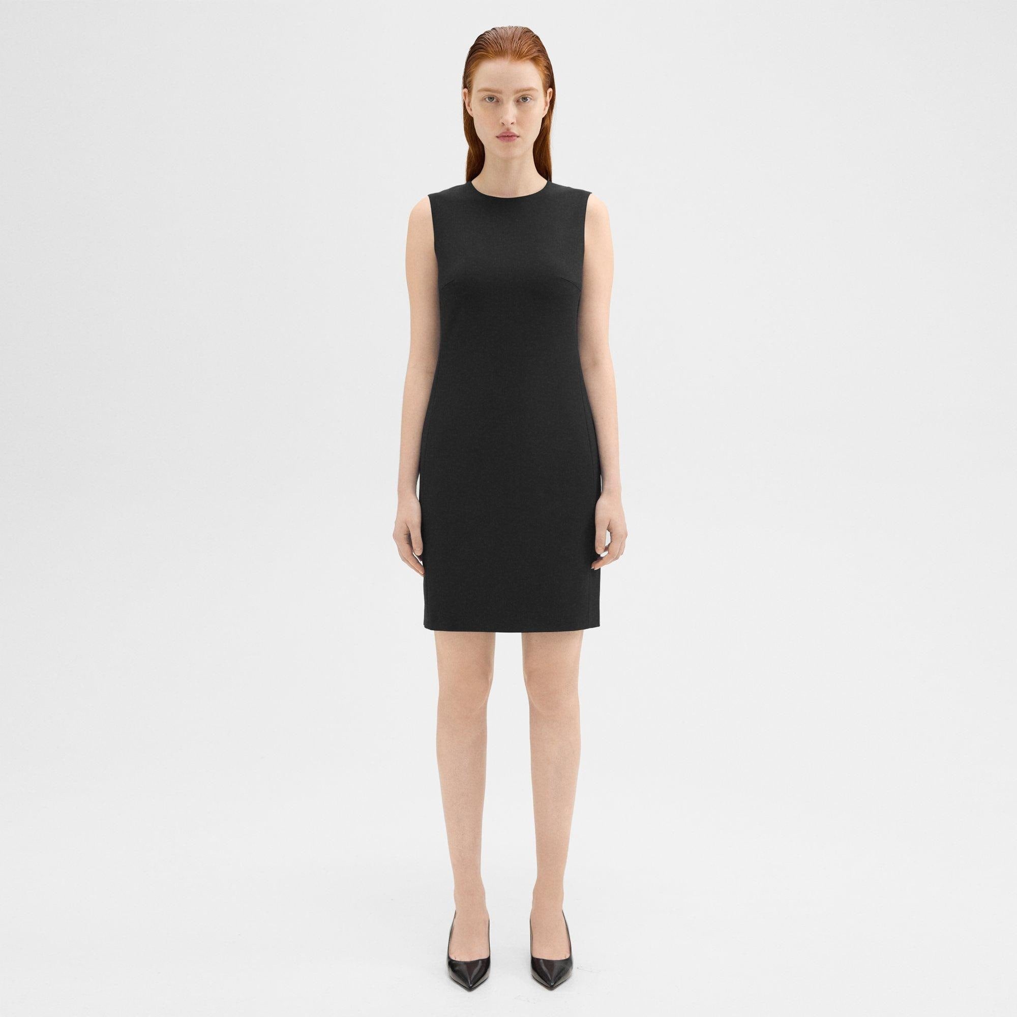 Theory Fine Wool Sleeveless Fitted Dress