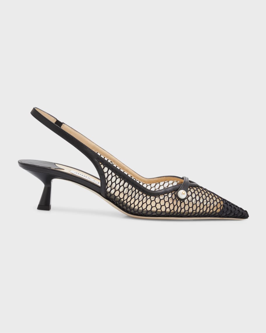 Jimmy Choo Amita Net Slingback Flats