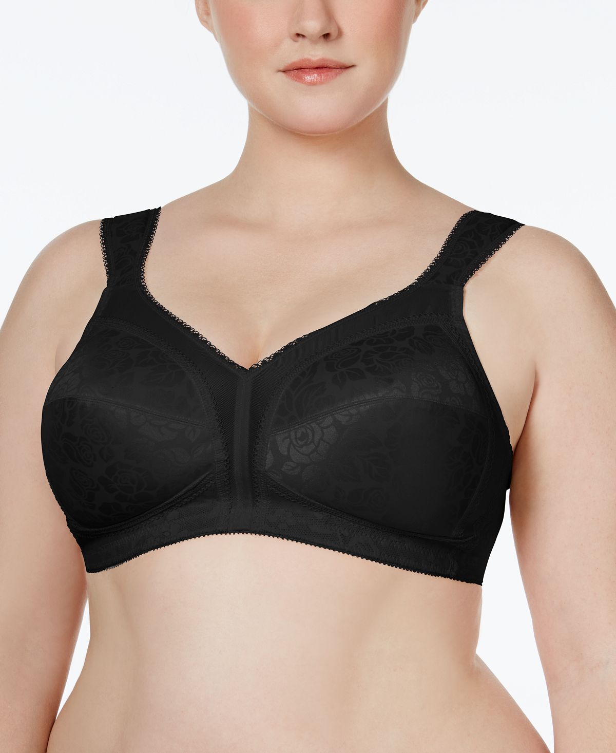 18 Hour Ultimate Comfort Shoulder Slip-on Bra 4693 Playtex, black