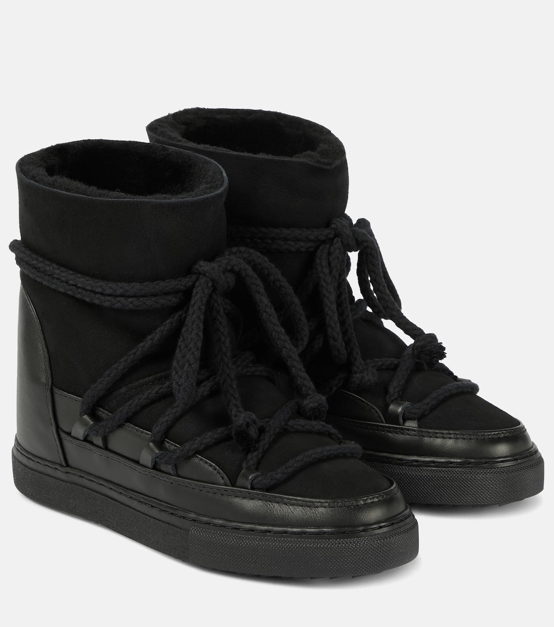 Classic sneaker Inuikii leather ankle boots, black