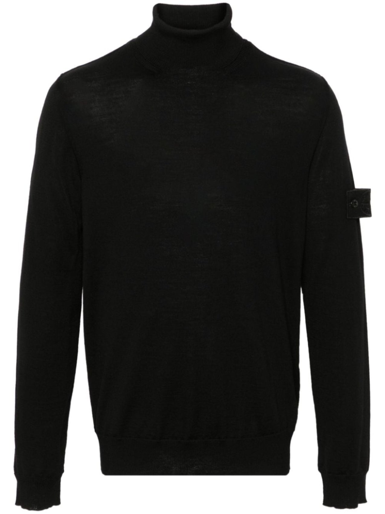 Stone Island Sweater with Compass Patch, Black