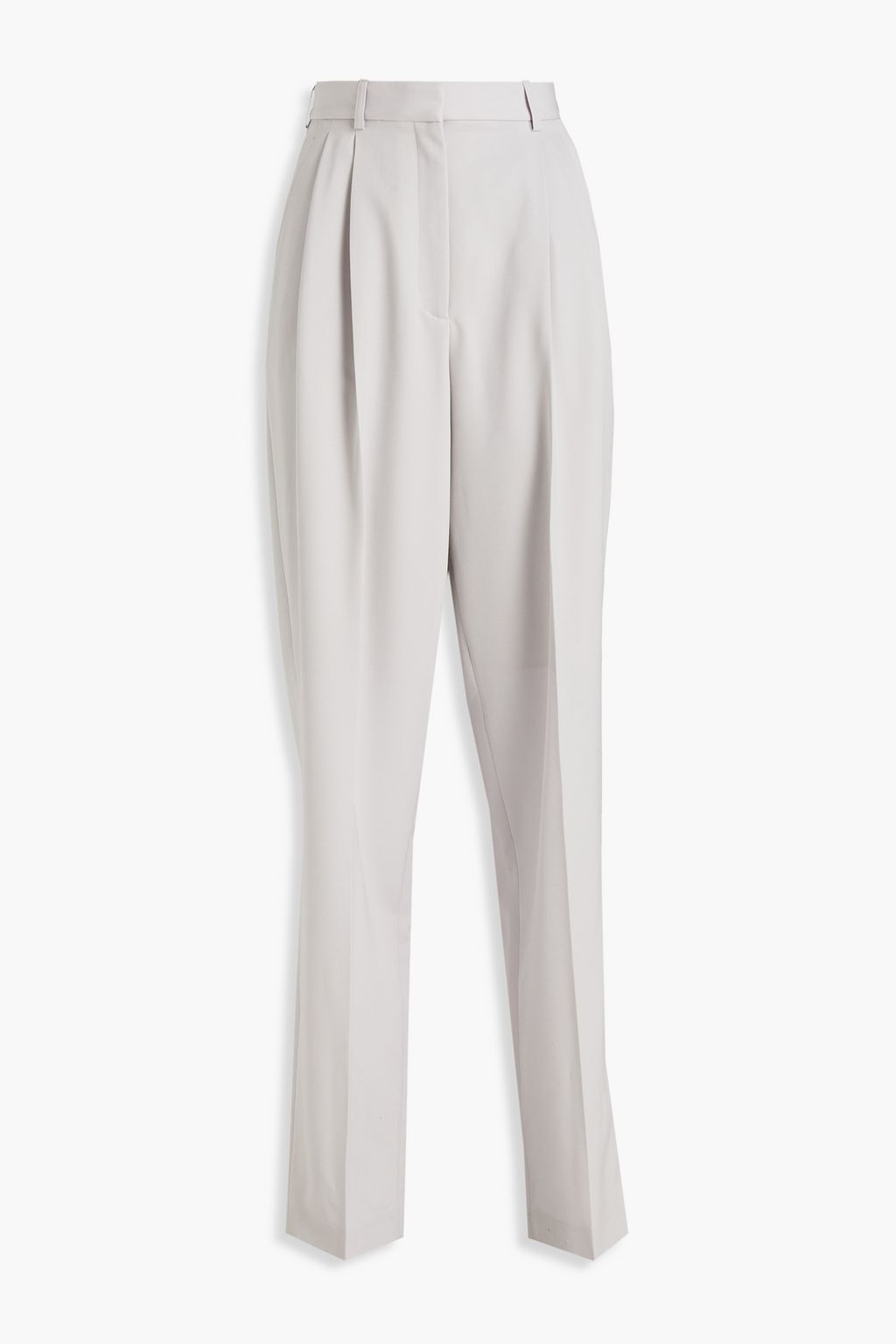 Straight fit trousers with pleats in wool and twill STELLA MCCARTNEY, gray