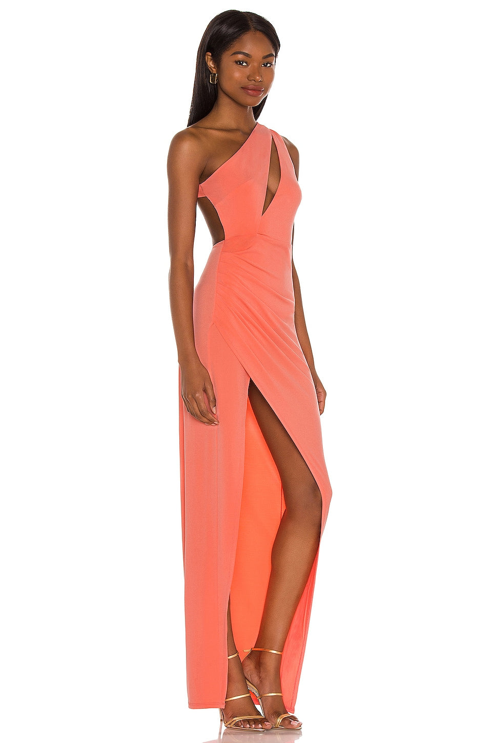 Michael Costello x REVOLE Parker maxi dress in Coral