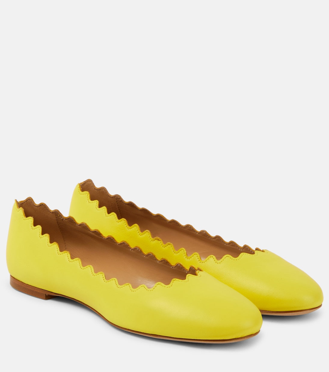 Lauren Chloé leather ballerinas, yellow