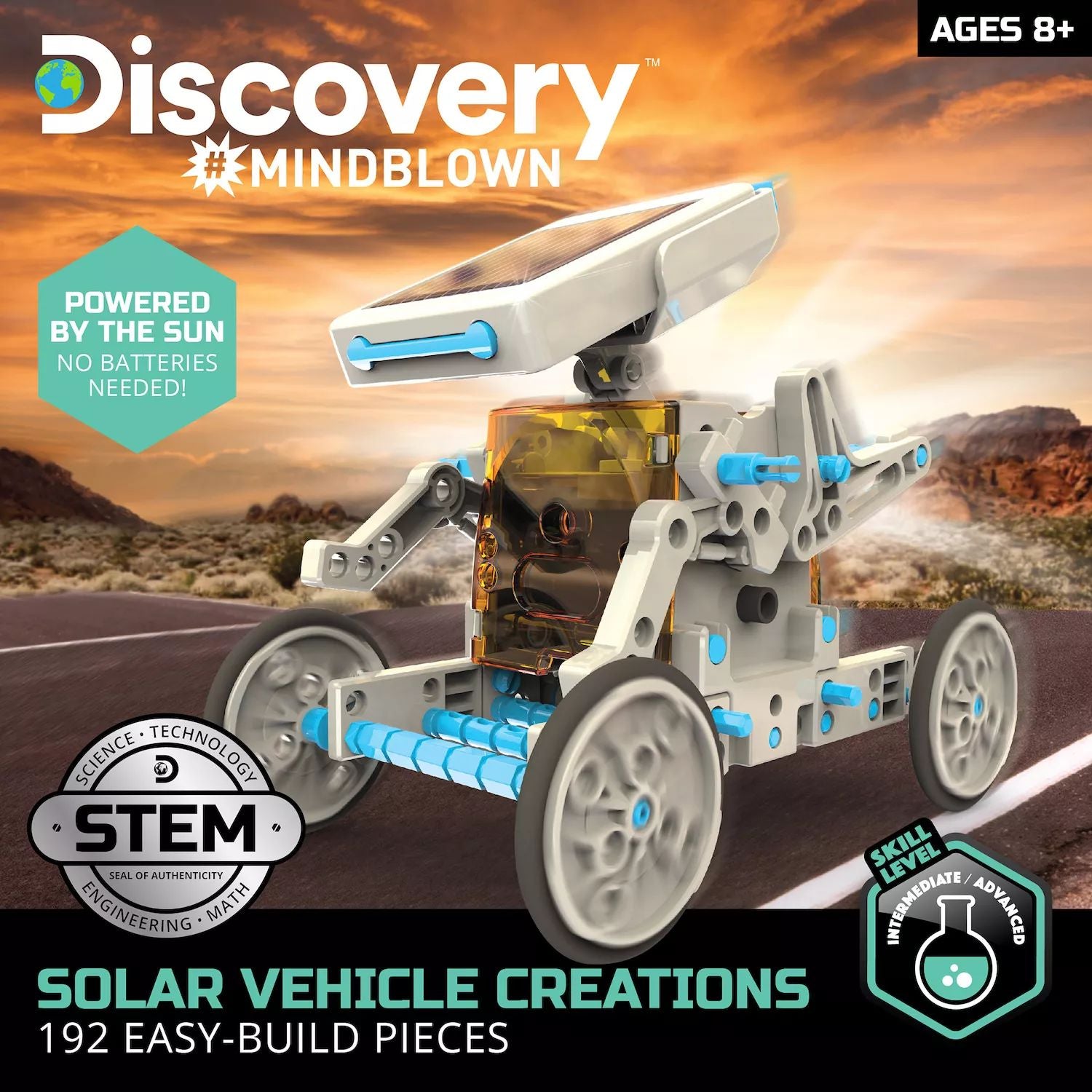 Discovery Mindblown 197-Piece Solar Powered Toy Car Kit Discovery Mindblown