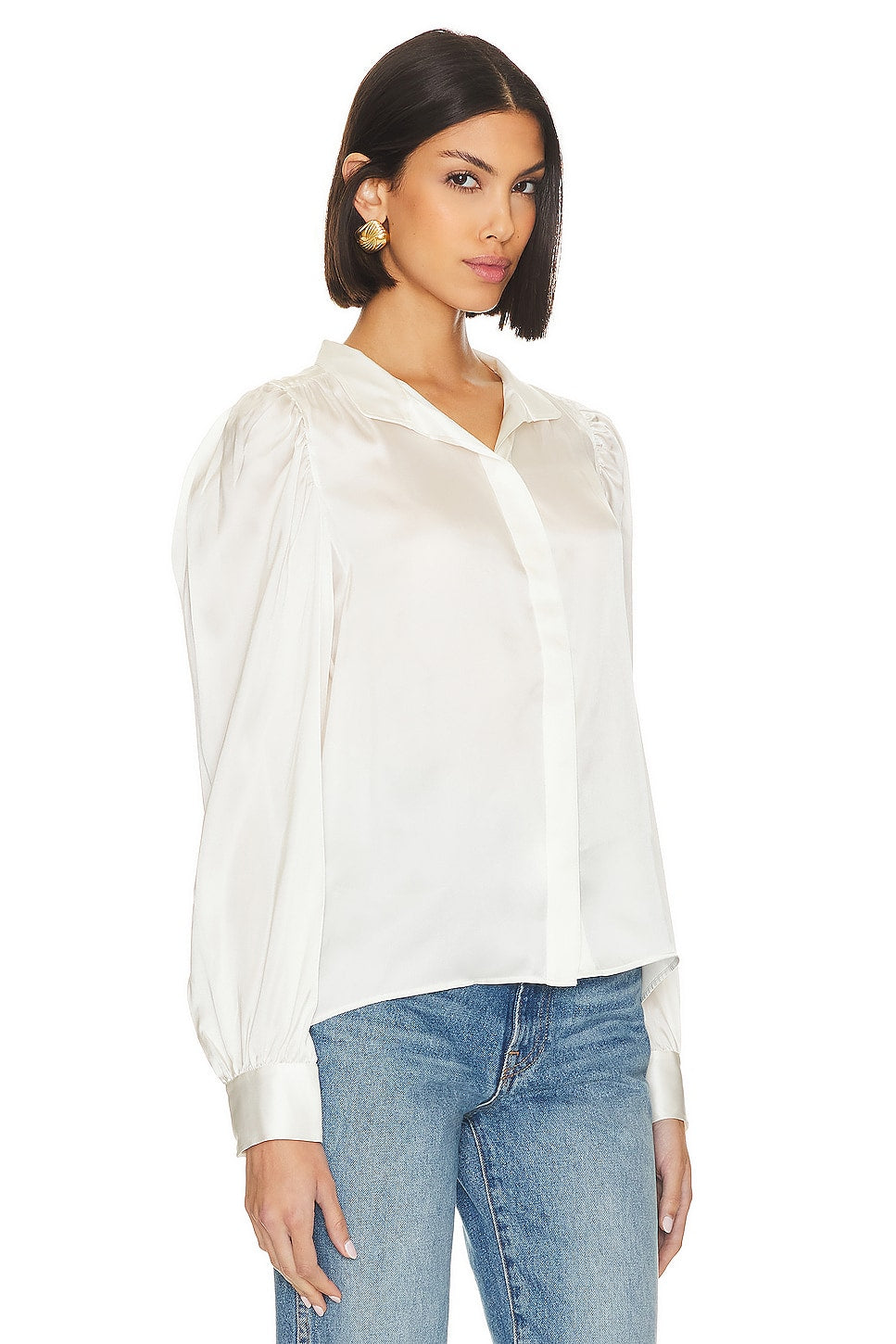 FRAME Gillian blouse, white