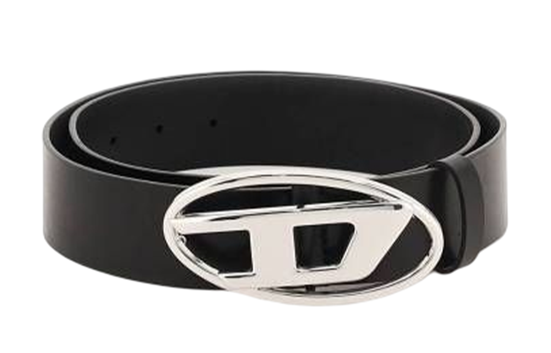 Unisex Leather Belt DIESEL, Black