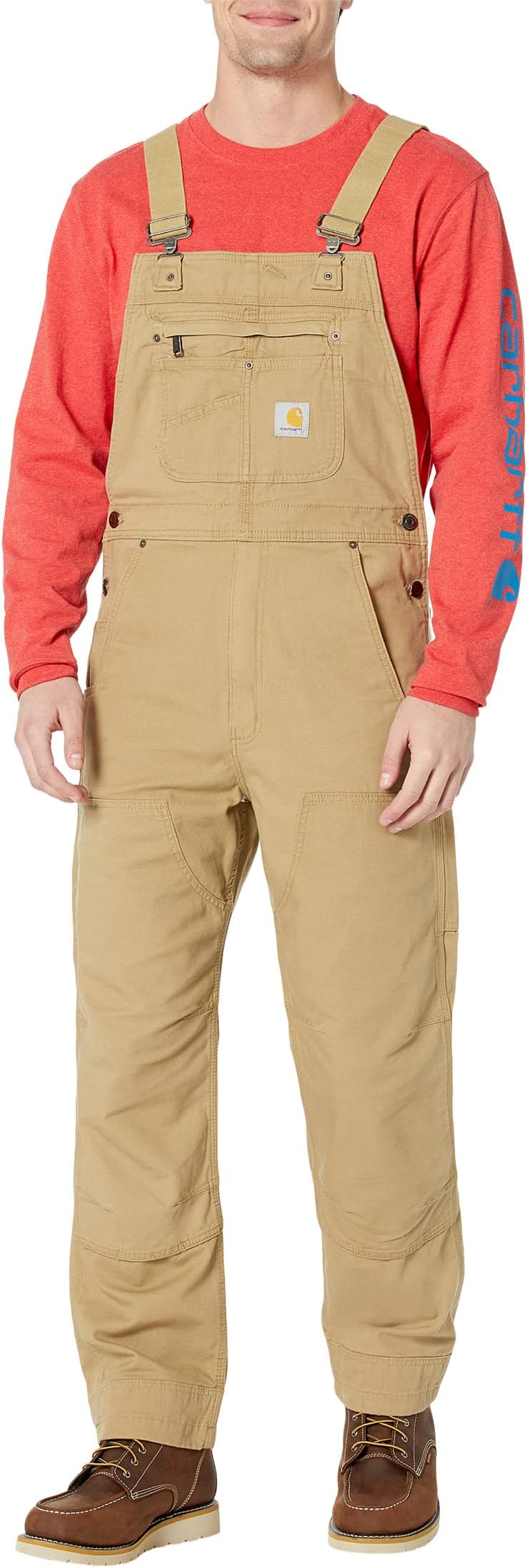 بنطال Rugged Flex Rigby Bib Carhartt باللون الكاكي الداكن