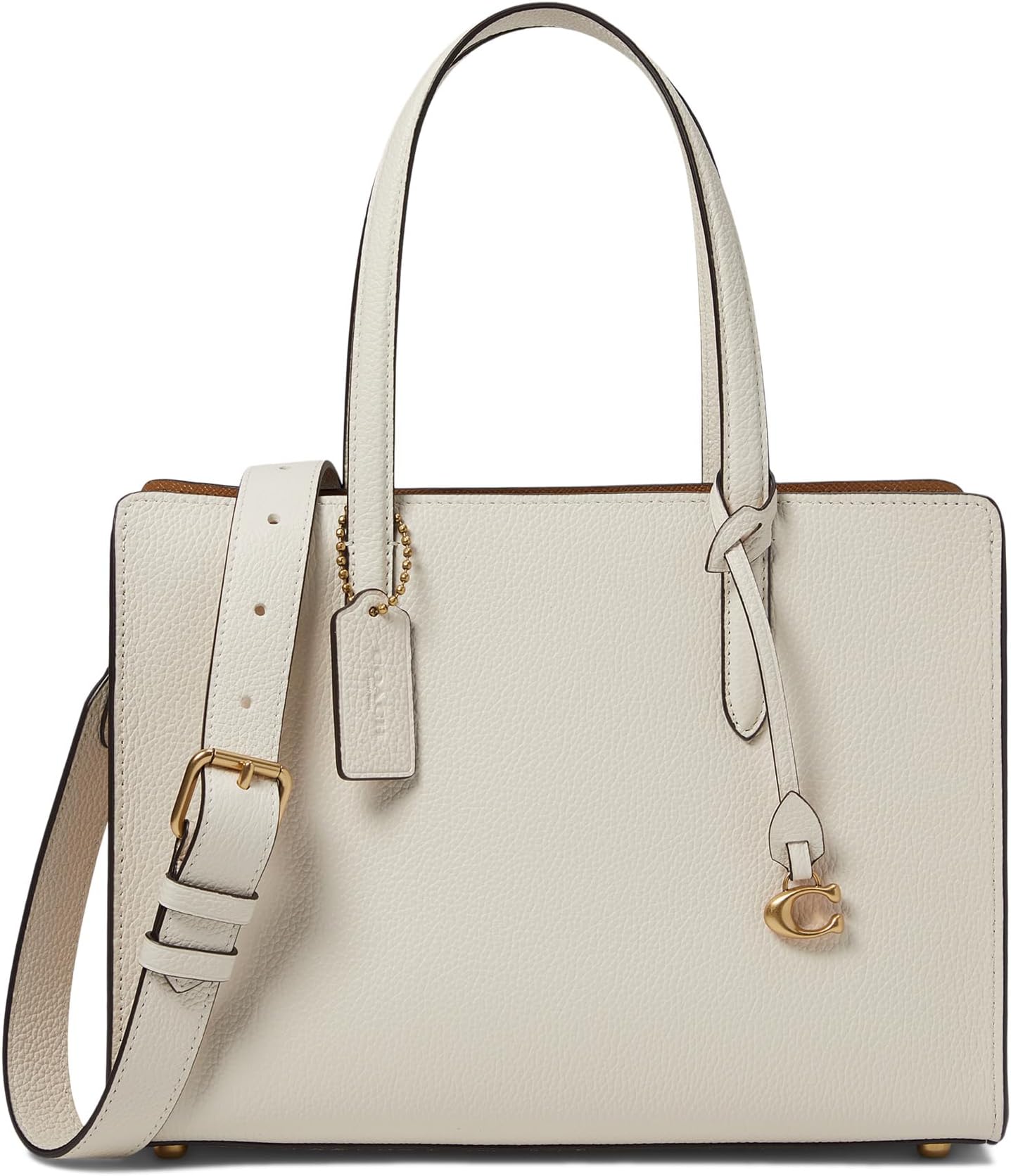 Carter 28 Bag in Polished COACH Pebbled Leather, Chalk