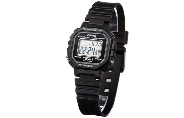 CASIO Watch Waterproof Quartz Black Strap Black Digital, black