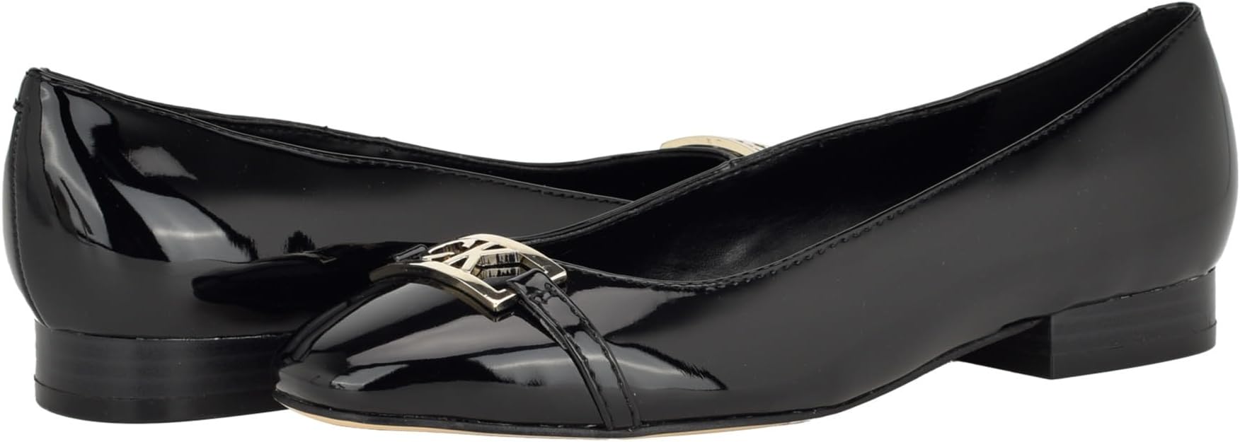 Cherish Calvin Klein Ballerinas, Black Patent