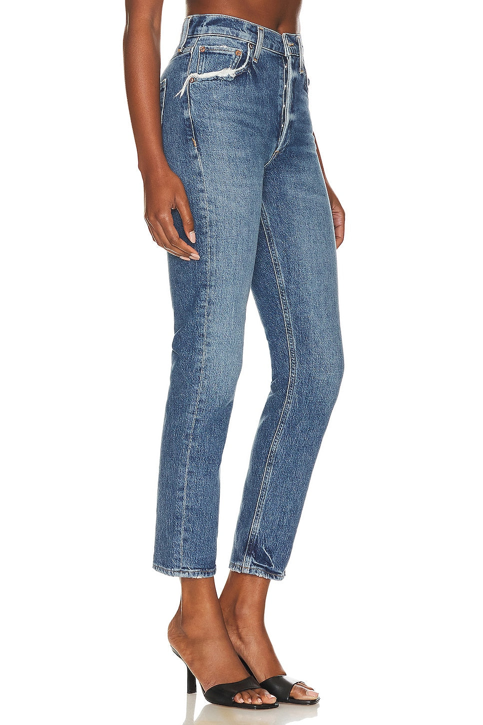 AGOLDE Riley Long High Jeans, Moor