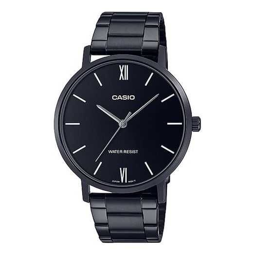 Casio Dress Classic Minimalistic Analog Steel Strap Watch 'Black', black