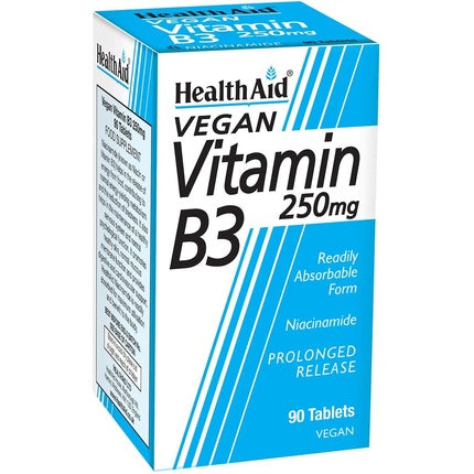 Vitamin B3 Niacinamide 250 mg Extended Release 90 Tablets Healthaid