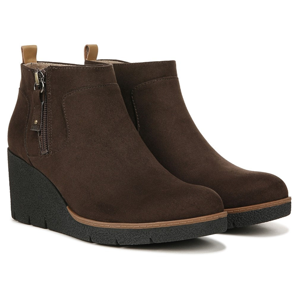 Women's Bianca wedge ankle boots Dr. Scholl'S, dark chocolate