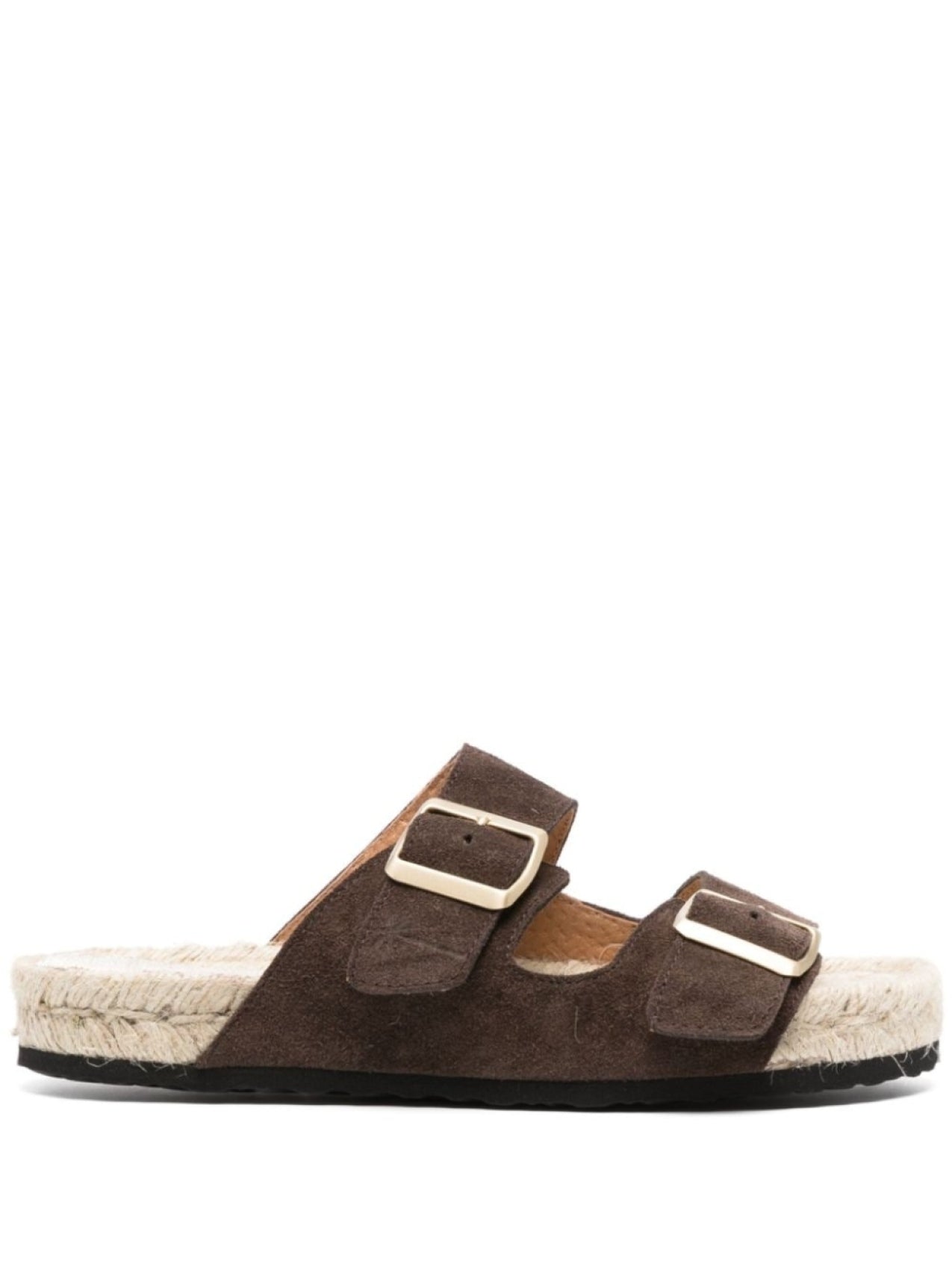 Manebi Espadrilles with Buckles, Brown