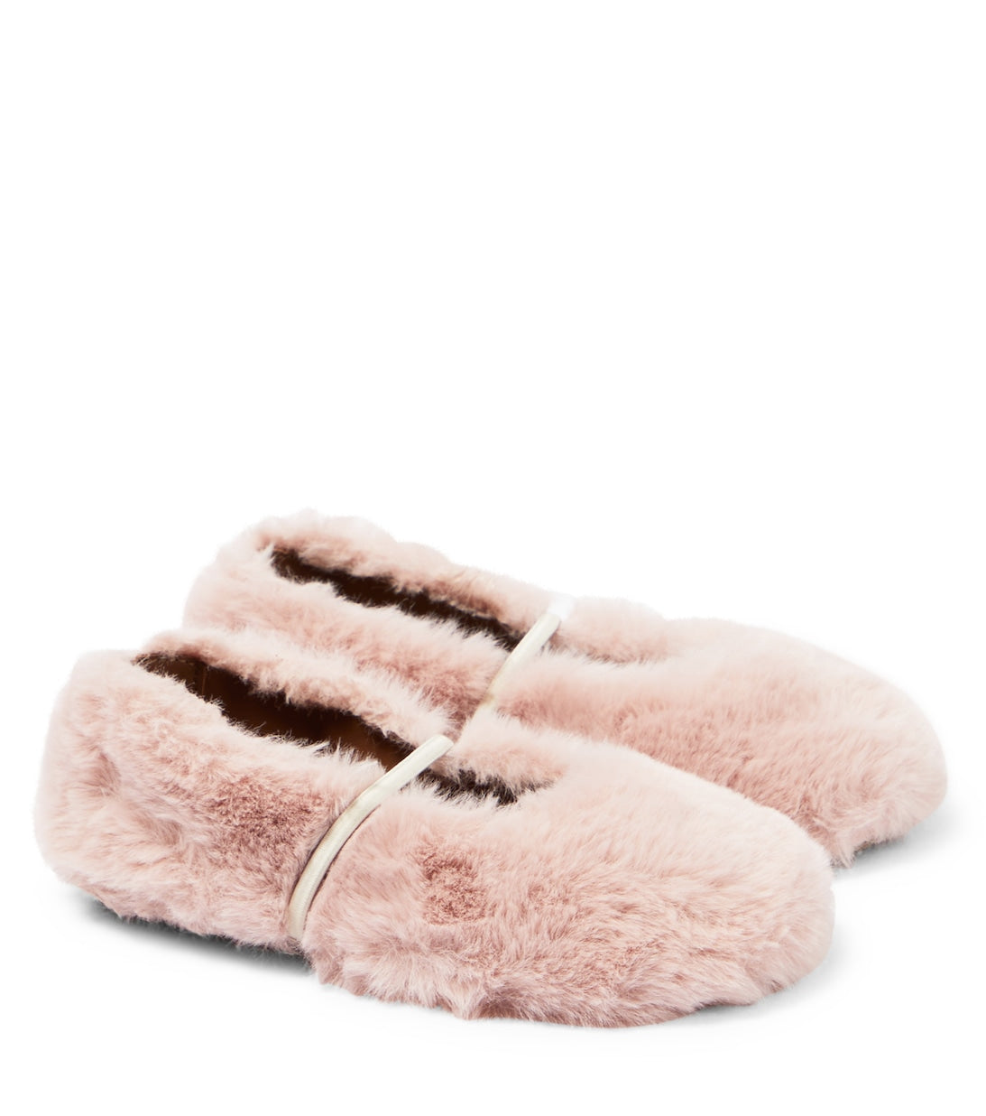 PèPè faux fur ballerinas, pink