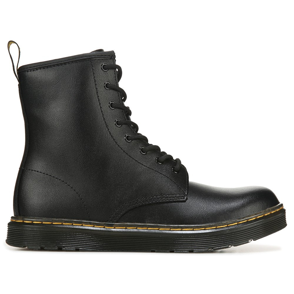 حذاء للأطفال Zavala Combat برباط من Big Kid Dr. Martens، باللون الأسود