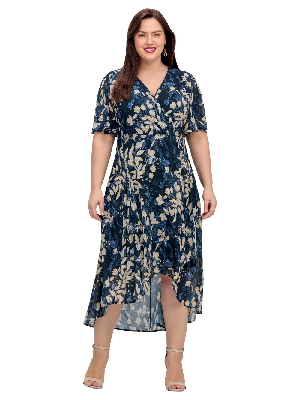 Sheego cocktail dress, night blue/dusty blue