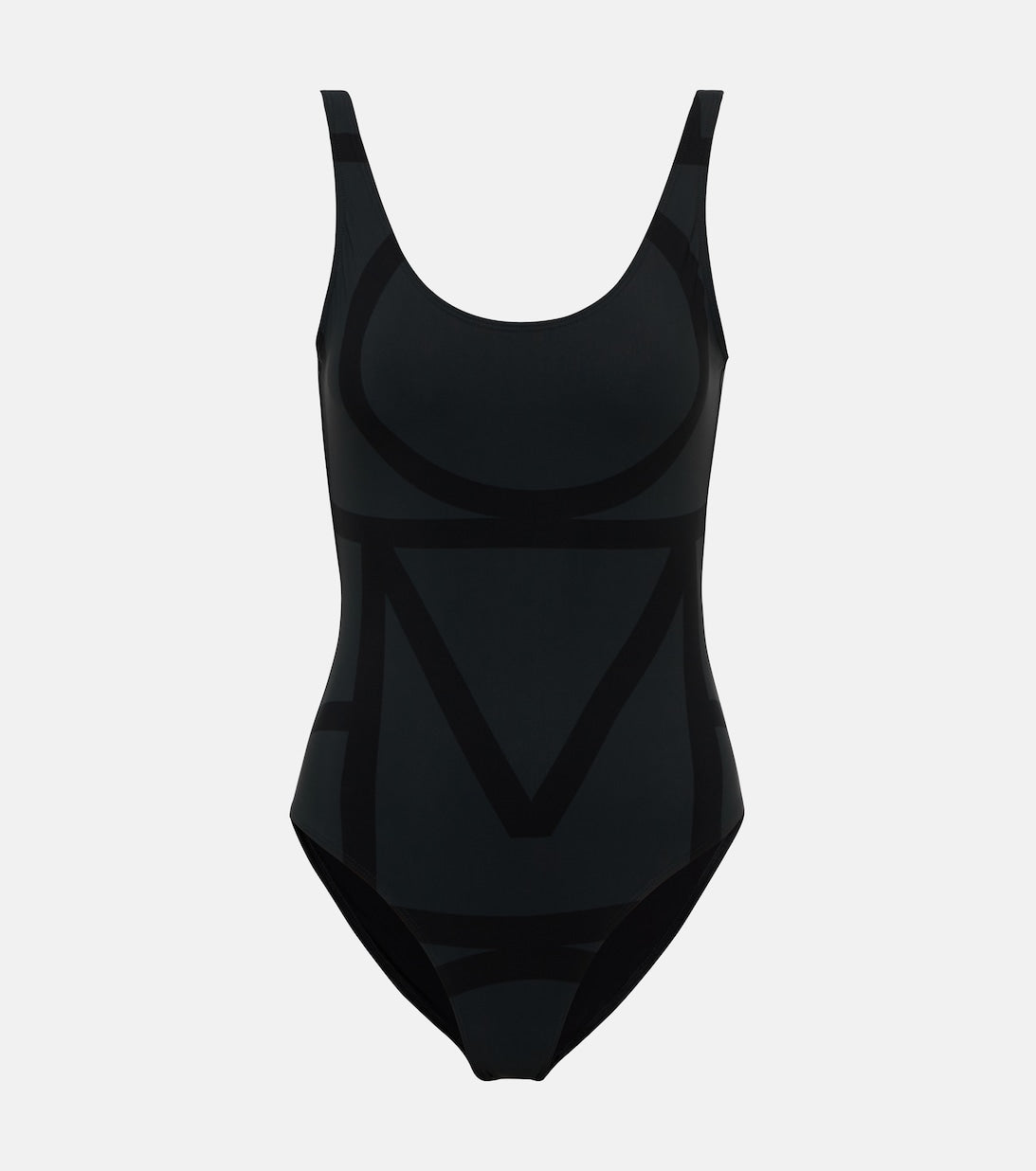 Swimsuit with TOTEME logo, black