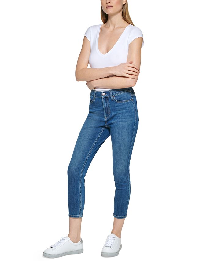 Calvin Klein Jeans 25" High Rise Petite Ankle Skinny Jeans in Malibu