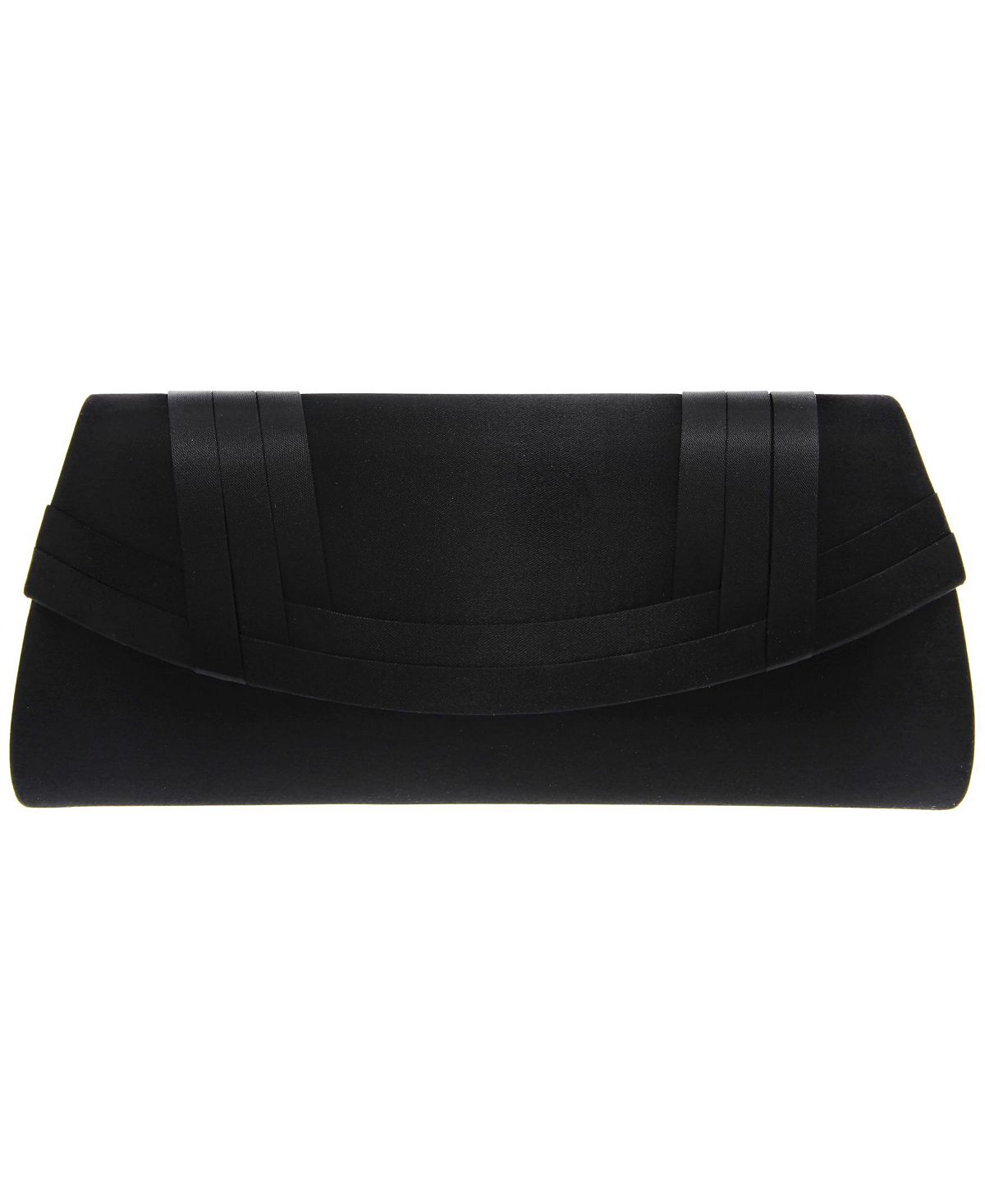 Women's classic satin clutch Nina, black