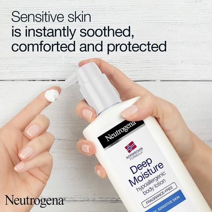 Body lotion "Norwegian formula" with deep hydration for dry and sensitive skin, 400 ml, Neutrogena