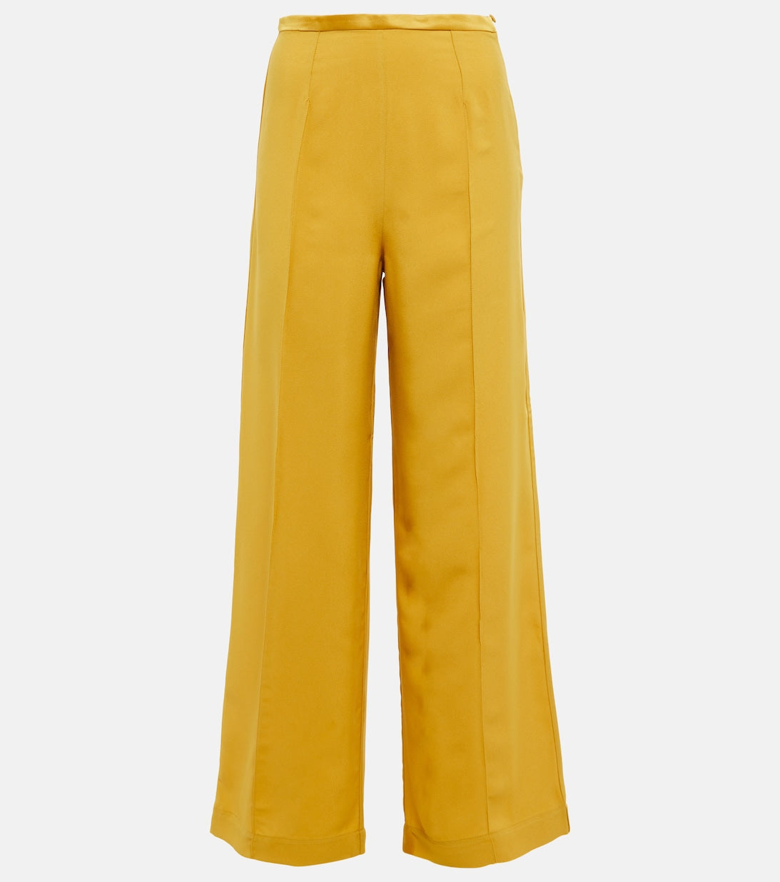 Wide-leg satin trousers TALLER MARMO, yellow