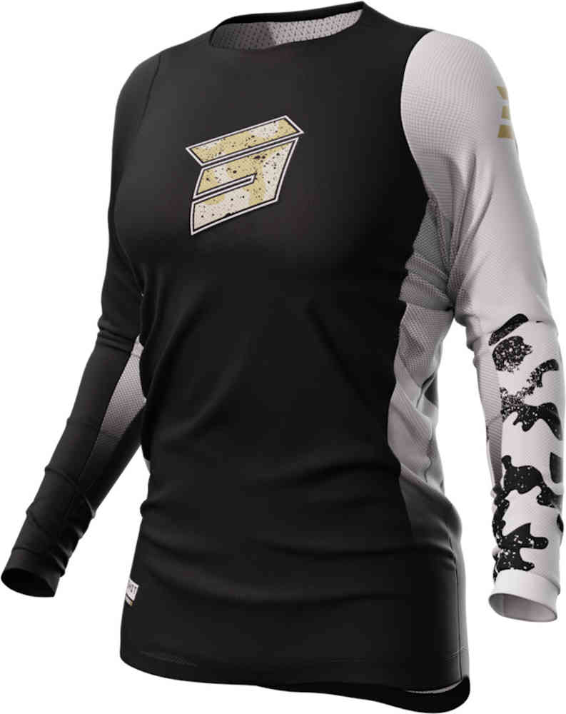 Contact Shelly 2.0 Shot Women's Motocross Jersey, Black and White