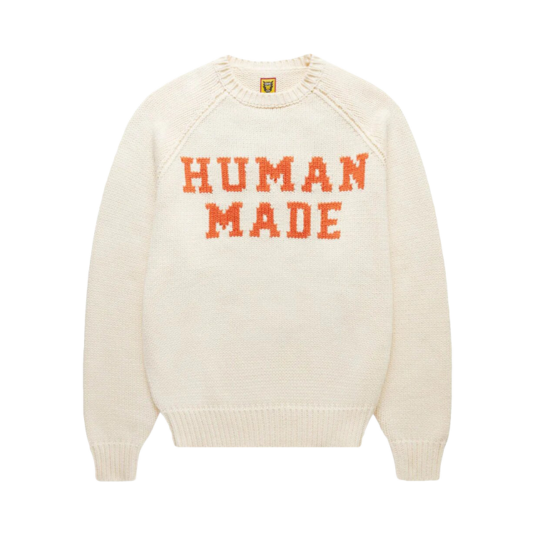 Human Made Bear Raglan Knit 'White' Sweater, white