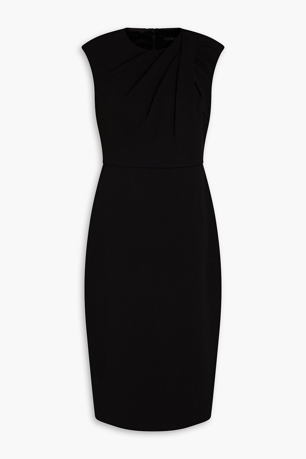 Pleated crepe dress BADGLEY MISCHKA, black