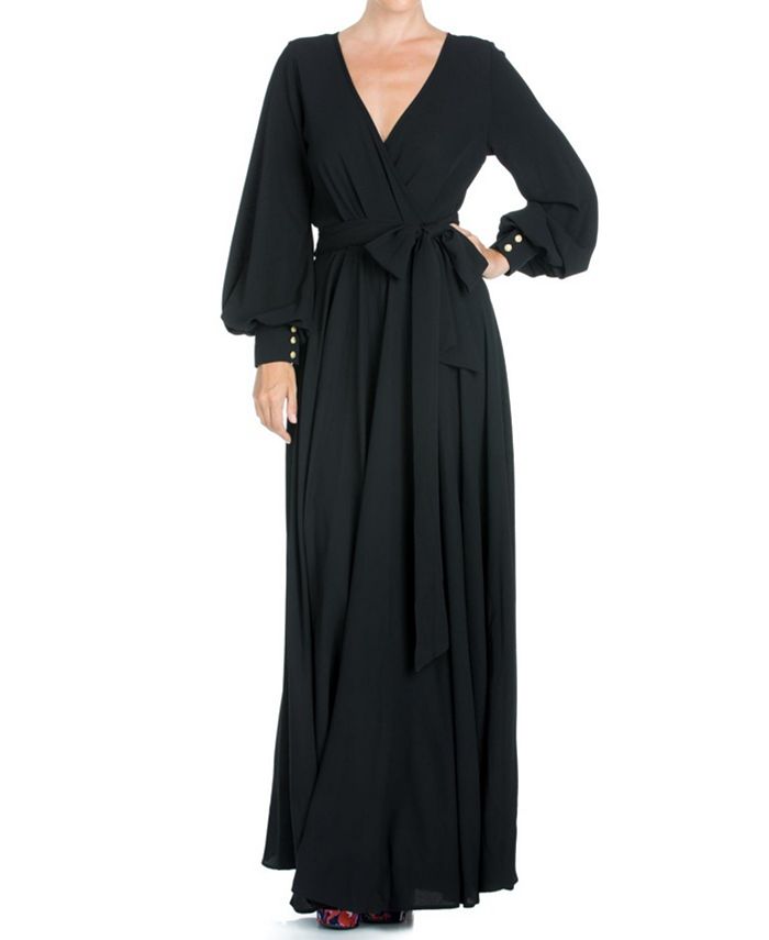 Women's maxi dress LilyPad Meghan Los Angeles, Black