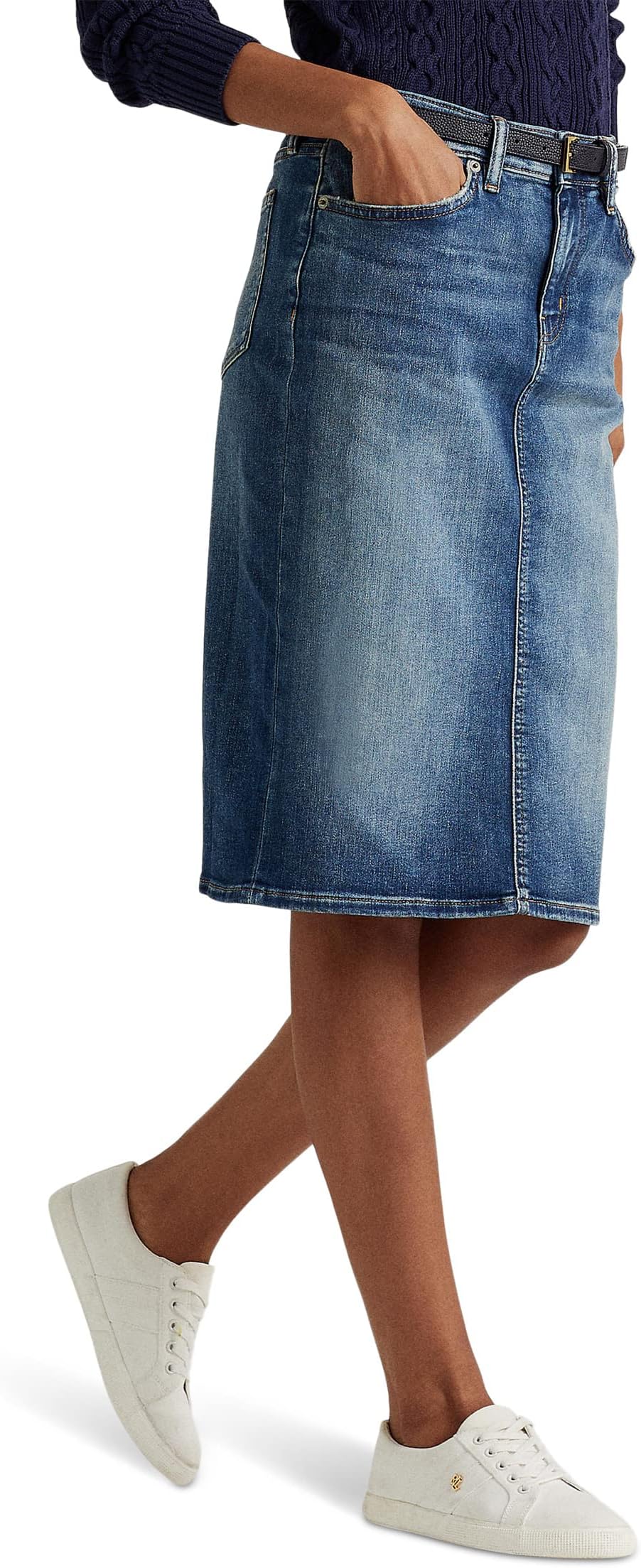 LAUREN Ralph Lauren Denim Skirt, Sunset Indigo Wash